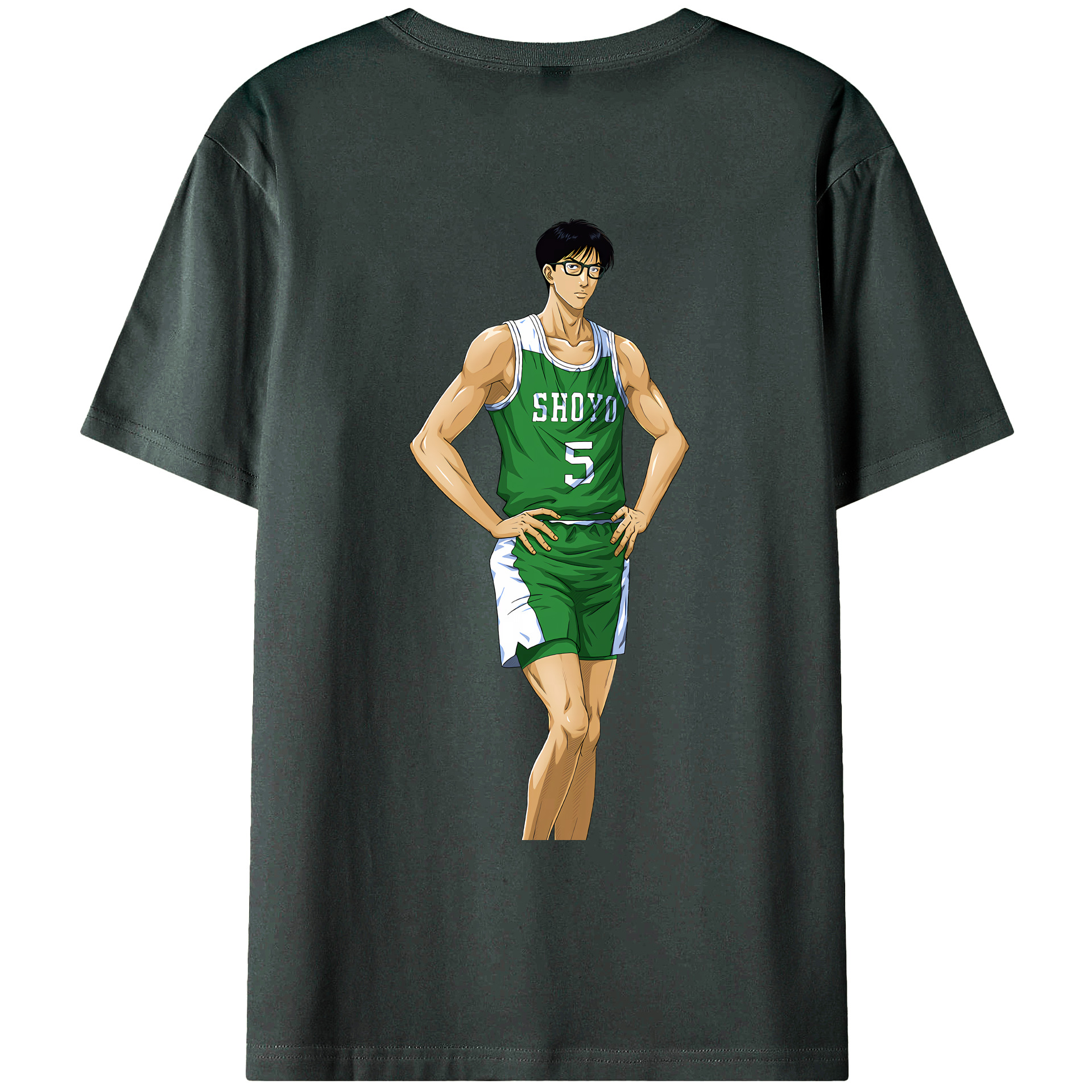 （画像用） SLAM DUNK／スラムダンク 綿100％ メンズ半袖Tシャツ（バックプリント） 通気性